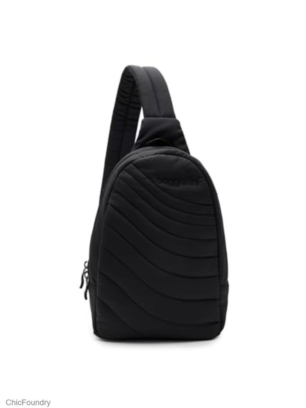 Quilted Sling Crossbody with Phone Pocket & Water Bottle Sleeve